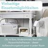 Aufbewahrungsbox mit Deckel Frontöffnung Schrank Organizer Stapelbox Kleiderschrank Korb mit Deckel Aufbewahrungskorb Aufbewahrung Badezimmer Rattan Optik Bild 5