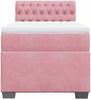 vidaXL Boxspringbett mit Matratze Rosa 90x190 cm Samt 3286197 Bild 4