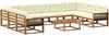 vidaXL Outdoor-Sofagarnitur mit Kissen 10 pcs Natur und Creme 3382903 Bild 2