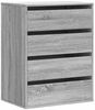 vidaXL Kommode Grau Sonoma 60x41x76 cm Holzwerkstoff 852875 Bild 2