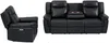 Vente-unique - Couchgarnitur Leder mit elektrischer Relaxfunktion 3+1 - Schwarz - KENNETH Bild 4