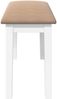 vidaXL Bank 90 cm Weiß Massivholz Gummibaum 4102600 Bild 5