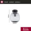 LED Deckenleuchte Ruya IP44 E14 230V max. 20W dimmbar Glas, Schwarz matt Bild 5