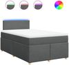 vidaXL Boxspringbett mit Matratze Dunkelgrau 120x190 cm Stoff 3288913 Bild 2