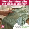 DecoHomeTextil Heimtextilmanufaktur Tischläufer Musselin Tischläufer 80x300 cm Weicher Gaze Stoff mit Faltenoptik (1-tlg) Bild 3