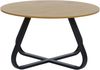 Couchtisch >CESURA< MDF mit Melamin Eiche, Metall schwarz - 45x80cm (HxD) Bild 3