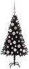 vidaXL Weihnachtsbaum mit 150 LEDs mit Ständer Schwarz 120 cm PVC 3396458 Bild 4