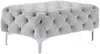 Vente-unique - EDWINA Pouf SamtStoff Grau - B 62 cm x H 44 cm x L 103 cm Bild 2