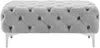 Vente-unique - EDWINA Pouf SamtStoff Grau - B 62 cm x H 44 cm x L 103 cm Bild 3