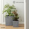 KONZEPT Pflanzkübel Blumenkübel mit Einsatz, XL 40x40x40 cm – UV-beständig & wetterfest, recyceltem Kunststoff, Beton-Optik für Garten, Balkon & Terrasse Bild 3