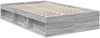 vidaXL Bettrahmen Graues Sonoma 120 x 190 cm Massives Kiefernholz 3412110 Bild 5