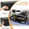 Merax Couchtisch hochglanz höhenverstellbarer Wohnzimmertisch mit LED-Beleuchtung (1-St), Sofatisch mit hydraulischem Lift, verstecktem Stauraum, Schublade Bild 4