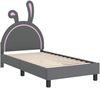 vidaXL Kinderbettgestell mit Kopfteil Hellgrau 80 x 160 cm PU 42011193 Bild 4