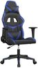 vidaXL Gaming-Stuhl mit Massagefunktion Schwarz und Blau Kunstleder 345423 Bild 2