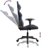vidaXL Gaming-Stuhl mit Massagefunktion Schwarz und Blau Kunstleder 345423 Bild 5