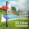 Outdoor Solardusche 35 Liter inkl. Wasserspeicher - Mit Abdeckung | Solar Gartendusche warmes Wasser Pooldusche Campingdusche Bild 3