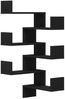 vidaXL Wandregal 2 pcs Schwarz Eichen-Optik 40 x 40 x 49,5 cm 862653 Bild 4