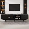 Merax Lowboard modern Fernsehschrank (1 St, Modernes TV-Möbel für 80-Zoll-Fernseher), TV-Schrank mit 2 Türen, 2 Schubladen & 3 Ebenen Stauraum,200x40x50.5cm Bild 5