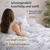 ZIRVEHOME Bettwäsche Baumwolle Bettbezug weiß mit grau Florales Muster Melody, Renforce, 3 teilig, 240x220 Baumwolle Bettbezug weiß Grau Florales Muster Bild 3