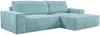 Vente-unique - Ecksofa mit Schlaffunktion - Ecke Rechts - Cord - Türkisblau - AMELIA Bild 3