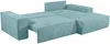 Vente-unique - Ecksofa mit Schlaffunktion - Ecke Rechts - Cord - Türkisblau - AMELIA Bild 4