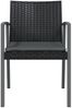 vidaXL Gartenstühle mit Kissen 4 Stk. Schwarz 56,5x57x83cm Poly Rattan 3187079 Bild 4