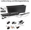 BigDean 2er Set Blumenkästen für Balkon-Geländer - Rattan-Optik - Anthrazit - Balkonkästen mit Metall-Halterung - 39 x 15,5 x 14 cm - inkl. Bewässerungssystem Bild 4