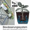 BigDean 2er Set Blumenkästen für Balkon-Geländer - Rattan-Optik - Anthrazit - Balkonkästen mit Metall-Halterung - 39 x 15,5 x 14 cm - inkl. Bewässerungssystem Bild 2