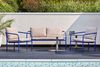 Gartencouchtisch Mill aus Aluminium, modern, rund in Taupe, Ø 75 cm, pulverbeschichtet Bild 2