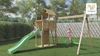 Fungoo Spielturm "Boomer 3", teak,mit Rutsche, Doppelschaukel, Leiter, Griffe, Kletterwand und Holzdach Bild 2