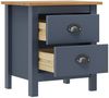 vidaXL Nachttisch Hill Grau 46x35x49,5 cm Massivholz Kiefer 288905 Bild 2