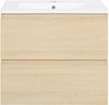 Homestyle4u Waschtisch mit Schubladen, hängend, Holz natur, 54 x 47 x 61 cm Bild 4