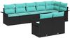 vidaXL Gartensofa-set mit Kissen 8 pcs Schwarz Poly-Rattan 3345416 Bild 2