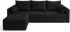 AX LIVING Ecksofa ELIF Schwarz mit Schlaffunktion L-Form, Sofa mit Bettkasten - Moderne Ecksofa, Wohnzimmer Ecksofa - Eckcouch Schwarz - Links Bild 2
