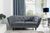 Sofaset Designersofas CHARLOTTE 3-2-1 in Stoff Matt Velvet Anthrazit Bild 3