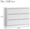 Home Collective Kommode mit Schublade 80, 100, 120, 140 cm breit weiß Holz Schrank (Highboard Anrichte Schlafzimmer Wohnzimmer Flur Büro Organizer), Kommode 100 cm breit Kommode Sideboard Höhe 78 cm Bild 3