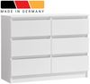 Home Collective Kommode mit Schublade 80, 100, 120, 140 cm breit weiß Holz Schrank (Highboard Anrichte Schlafzimmer Wohnzimmer Flur Büro Organizer), Kommode 100 cm breit Kommode Sideboard Höhe 78 cm Bild 2