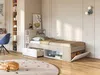 Vente-unique - LEANDRE Bett Holz, Platte BeigeWeiß - B 99,5 cm x H 95 cm x L 218,5 cm Bild 2