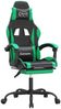 vidaXL Gaming-Stuhl mit Fußstütze Schwarz und Grün Kunstleder [3143881] Bild 2