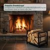 Relaxdays Modernes Kaminholzregal aus Metall Bild 2