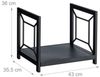 Relaxdays Modernes Kaminholzregal aus Metall Bild 4