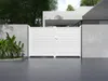 Vente-unique - NAZARIO Eingangstor Metall Weiß - B 4,6 cm x H 176 cm x L 300 cm Bild 2