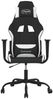 vidaXL Gaming-Stuhl Schwarz und Weiß Stoff 3143719 Bild 3