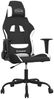 vidaXL Gaming-Stuhl Schwarz und Weiß Stoff 3143719 Bild 2