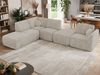 Wohnlandschaft modular NOARA 6M L, Eckcouch mit Wellenfederung, freistehendes Ecksofa, Modernes Design - Beige Cord - Links Bild 5