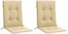 vidaXL Niedriglehner-Auflagen 2 Stk. Melange Beige 100x50x4 cm Stoff 4002454 Bild 4
