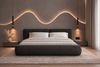 MOEBLO Polsterbett Bett 08 aus Samt (Modernes Doppelbett mit eleganter Kopfteilpolsterung, stabilem Rahmenbettgestell und großzügigem Stauraum – 180x200 cm Komfortables Stauraumbett für stilvolle Schlafzimmer - 180x200 cm, - Eleganz und Funktionalität ... Bild 2