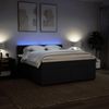 vidaXL Boxspringbett mit Matratze Schwarz 180x200 cm Stoff 3289449 Bild 5