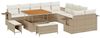 vidaXL Gartensofa-set mit Kissen mit Speicher 13 pcs Beige Poly-Rattan 3363746 Bild 2