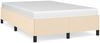 vidaXL Bettgestell ohne Matratze Creme 120x190 cm Stoff 379513 Bild 2